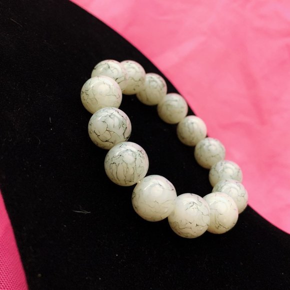 AJ's Jewels Other - Mens Beaded White